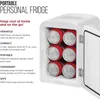 Freiner mini portable de réfrigérateur personnel blanc portable ou chaleur fournit un stockage compact pour les collations de produits de soin ou 6 canettes de 12 onces Y240407