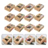 غلاف الهدايا SV-12pcs صناديق ملفات تعريف الارتباط عيد الميلاد مع Window Holiday Bakery Treat for Pastry Candy Party Favors