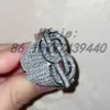 Bijoux de mode 925 Silver Us Dollar Shape Hing Hing Charm Bijoux de luxe Moisanite Rings pour hommes Moisanite Custom Ring