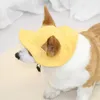 Abbigliamento per cani carino gatto / cappello Cappelli da pescatore senza orecchie da sole Cappelli gialli