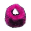 Tapés Hiver Faux Fur Sac pour femmes sacs à main flous tendus en peluche