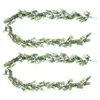 Fiori decorativi 2 pezzi piccoli eucalipto Simulazione della ghirlanda simulazione vegetale verde appeso artificiale artificiale
