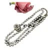 Naszyjniki wiszące europejskie i amerykańskie modne i eleganckie panie mogą wybrać diamentowe naszyjniki perłowe ustawione w pałacu