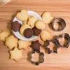 Bakformar 5 datorer/set cookies cake cutter fondant tools Heartstar Shape Cookie Biscuit mögel