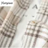 Women Long Sleeve Shirts Plaid Simple Classic Fashion Oversize Bf Style Chic Harajuku Cool Streetwear Allmatch S3XL 240407