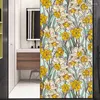 Naklejki na okna Film z kwiatem Rose Nieprzezroczysty nieadezowy dekoracyjny szkło pokrycia statyczne przylgnięcie odcień matowe drzwi do domu
