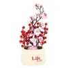 Decorative Flowers Artificial Wedding Simulated Plant Potted Fortune Fruit Plum Bonsai Home Decoration Room Accessories