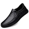 Casual Shoes Men Fashion Genuine Leather Loafers Soft Comfortable Flats Lazy Men's Lightweigh Office Moccasins Driving