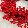 Decorative Flowers Christmas Door Wreath 15.74in Inch Front Red Berry Wreaths Artificial Twig Garland Hanging Room Wall Ornaments Doors