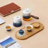 Teaware Sets Krukke Travel Small Tea Set Teacup With Glass Home Modern Minimalist Office Teapot Portable Outdoor Tray Cerami