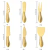 Gouden matte roestvrijstalen sttel handvat kaasmesset mini boter snijspizza snijder gebakken y240321