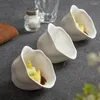 Bowls Creative Flower Shape Dessert Bowl Irregular Hand Pinch Texture Seasoning Dish High End El Pastry Salad Home Tableware