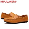 Casual Shoes Men Loafers 2024 Leather Moccasins Breathable Sneakers Driving Comfort Flats Plus Size 46