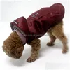Vêtements pour chiens arc-de-papier sweat à sweat imperméable veste pluie poncho vêtements de pluie pour animaux de compagnie avec bande réfléchie des chiens extérieurs accessoires