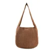 Totes Japanese-style Knitted Bag Female Autumn Winter Style Ins Wool Woven Shoulder Large-capacity Handbag