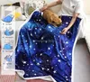 Blankets Stars Sherpa Fleece Throw Blanket Cute Cartoon Blue Meteor Super Soft Plush Flannel Fuzzy Sofa Chair Bed