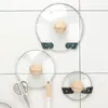 Kitchen Storage 1-5PCS Wall-Mounted Pot Lid Holder Self-Adhesive Hanging For Pan Cover Rack Organizer