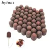 Gear 50pcs 13*19mm Brown Textile Sanding Caps with Grip Pedicure Care Tool Foot Cuticle Polishing Sand Block Nail Drill Accessories