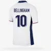 2024 Euro Cup Englands Bellingham Futbol Formaları Milli Takımı 2024 2025 Toone Futbol Gömlek Beyaz Parlak Kane Sterling Rashford Sancho Grealish Erkekler Çocuk Kiti Pirinç