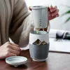 Koppar tefat japanska keramiska enkla hushållens tekoppar med lock och filter keramik mugg bärbar rese kaffekontor tecup drinkware