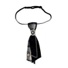 Neck Ties Retro small bow mens college style suit shirt sweater accessories handmade ribbons rhinestones necktie C240412