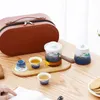 Teaware Sets Krukke Travel Small Tea Set Teacup With Glass Home Modern Minimalist Office Teapot Portable Outdoor Tray Cerami