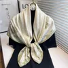 Scarves Nejanhom Fashion 35 Inch Silk Feeling Scarf Medium Square Twill Head For Women Hijab