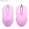 Ratos com fio mouse silencioso mouse colorido rosa e rosa mouse linda garota silent wired mouse 2400dpi ergonomia para laptop pc y240407