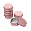 Garrafas de armazenamento 5-60ml Tinas de alumínio rosa Creme de ouro rosa Jar de sombras