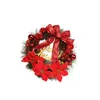 Flores decorativas Christmas Pine Wreath Fahion Party Wrinalhs Garland Artificial Birthing Decoration Girl