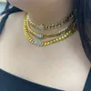 Cuban Chain Gold Party Luxury Jewelry Custom Christmas Gift Full Diamond Choker 18k Womens Necklace