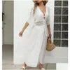 Basic Casual Dresses Y Beach Dress Swimwear Women Er Up Cardigan Bikini Ups Robe For Drop Delivery Apparel Womens Clothing Dh4Lu