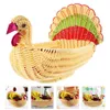 Dinnerware Sets Fruit Basket Woven Storage Wicker Tray Pp Imitation Rattan Bread Container