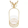 Rack de rangement de cuisine Rack de Noël Conteneur de fleurs à thème Elk en forme de vaisselle Stand de mariage Disdicate Glass Styled Styled Cleas Vases