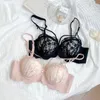 Bras Floral Wireless Bra Sexy Bowknot Lace Bralette 3/4 filiżanki push up