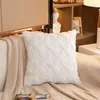 Pillow Style Nordic Plush Color Solid Color Capas FUR 3D Case geométrica para Sofá Living Home Decoration 30x50cm 45x45cm