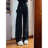 Женские джинсы Y2K Винтажные женщины Корейская черная уличная одея