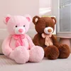 Filmer TV PLUSH Toy 80/100cm Big Size Teddy Bear Plush Toy Giant Stuffed Anims Birthday Valentines Day Gift Soft Pillow Dolls Gril Friend Girl 240407