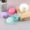 Bottiglie di stoccaggio 20/50/100pcs 5G Mini Plastic Jar 10G Crema Cura simpatico Custodia Vento 20/30/50G Eye Travel Traveling Cokeup Pot Cosmetic