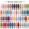 Moulures mtssii 60pcs / set gel vernis à ongles ensemble gel gel uv conception art ongle vernis