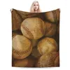 Dekens honkbal backgorund sportthema zacht flanel gooi deken voor bank bedbank cover warm reizen