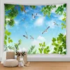 Wandteppiche natürliche Kulissen Wandteppich Wand hängen sonnig blauer Himmel Birds Landschaft Yoga Beach Handtuch/Mat Bohemian Dekor für Zuhause