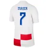 2024 camisas de futebol croácia masculas modric kovacic kramaric vida majer Juranovic pasalic petkovic home futebol camisetas