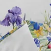 Tala de mesa Iris Flor Flor Aquarela à prova d'água Holida de férias de toca de café Topa de café Capa