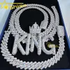 Ready to Ship 10mm Cuban Chain Vvs Moissanite 925 Sterling Silver Ice Out Diamond Mens Bracelet Necklace