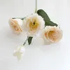 Flores decorativas Artificial 4 cabeças Eustoma lisianthus para Bouquet de casamento Decoração caseira Falsa Flor Flor Valentine Day Gift