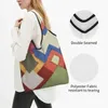 Storage Bags Cute Printing Colorful Classic Bandana Style Shopping Tote Bag Portable Shoulder Shopper Handbag