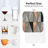 Table Mats Concrete And Copper Triangles Coasters Kitchen Placemats Waterproof Insulation Cup Coffee For Home Tableware Pads Set Of 4