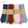 Neck Ties New solid color 100% cotton bow tie 6cm thin pink sky blue wedding dress party evening dress tie gift bow tie mens accessories C240412