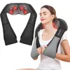 Ganzkörpermassagel elektrische Rückenmassagebaste und Nacken Wireless Nacken und Schulterkneten Massage Kissen Hals Rückenmuskel Entspannende Massage Schal 240407